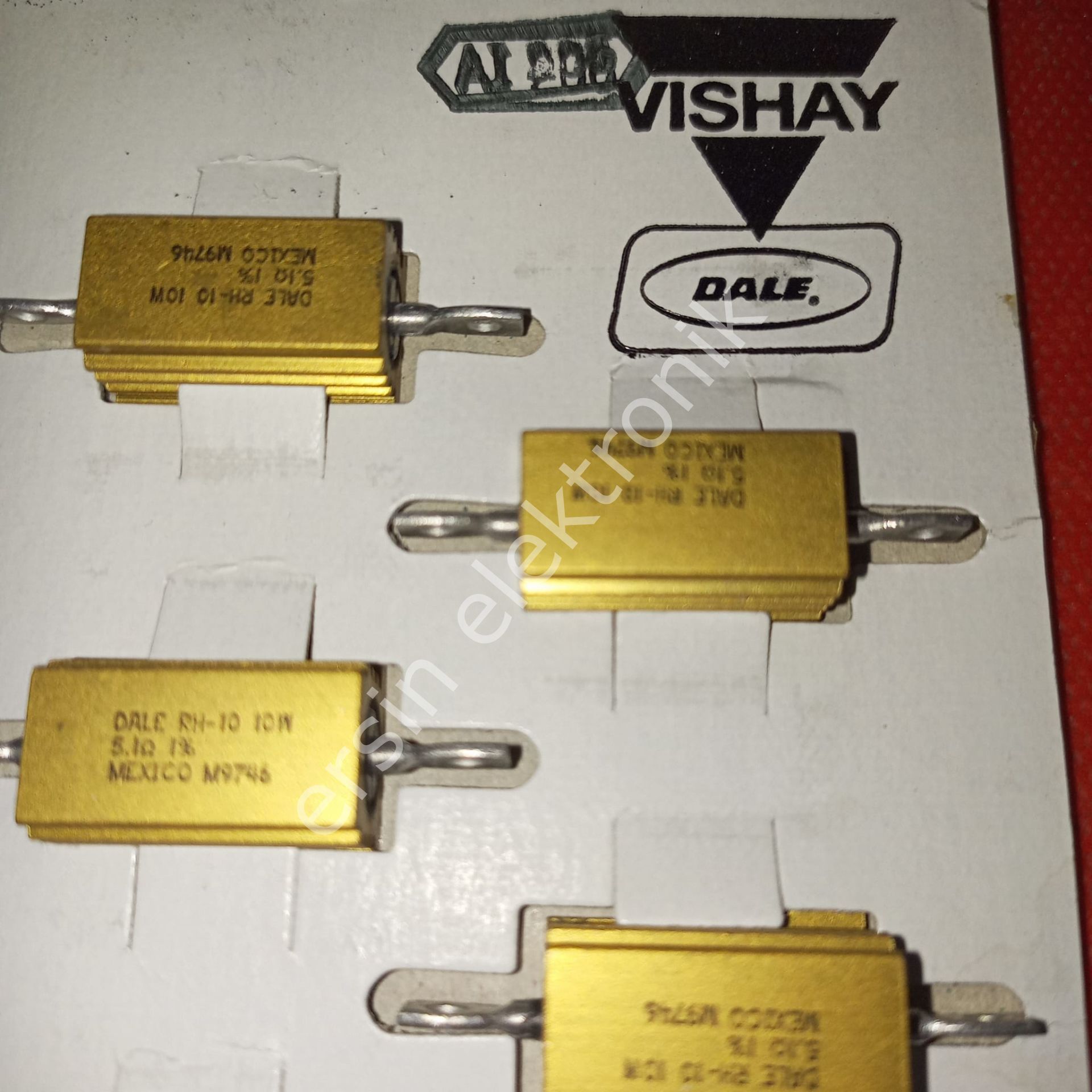 5.1R 10W Alüminyum Direnç (metal) (VISHAY) (adet için özel fiyat verilir) ( 19X10X9MM)