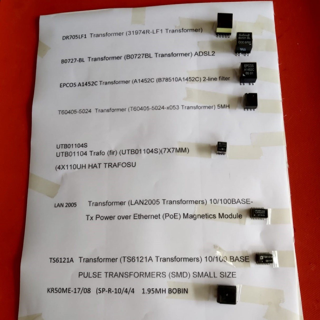 EMI Filter (EMI Filtre/Çeşitli ve Farklı miktarlarda)