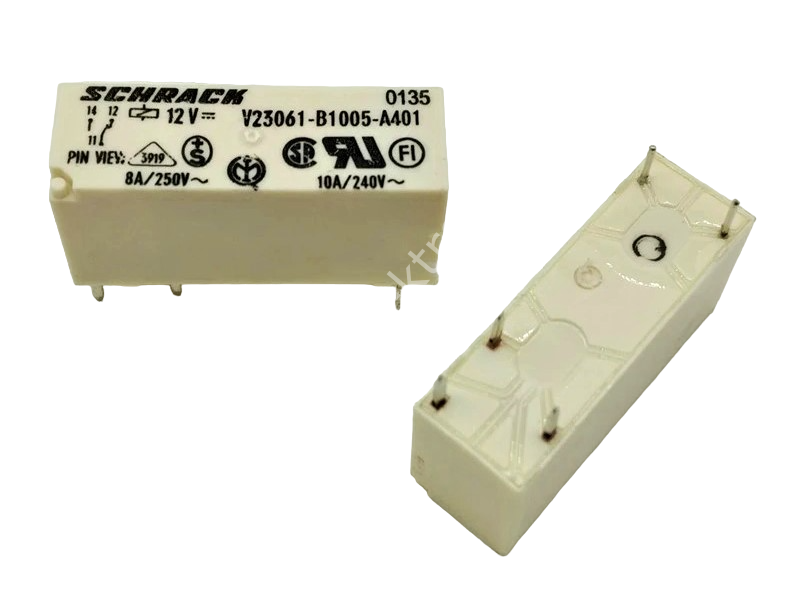 RY211012 (12V) / Schrack Röle (V23061-B1005-A401) (10A. 250V) (5 Pin)