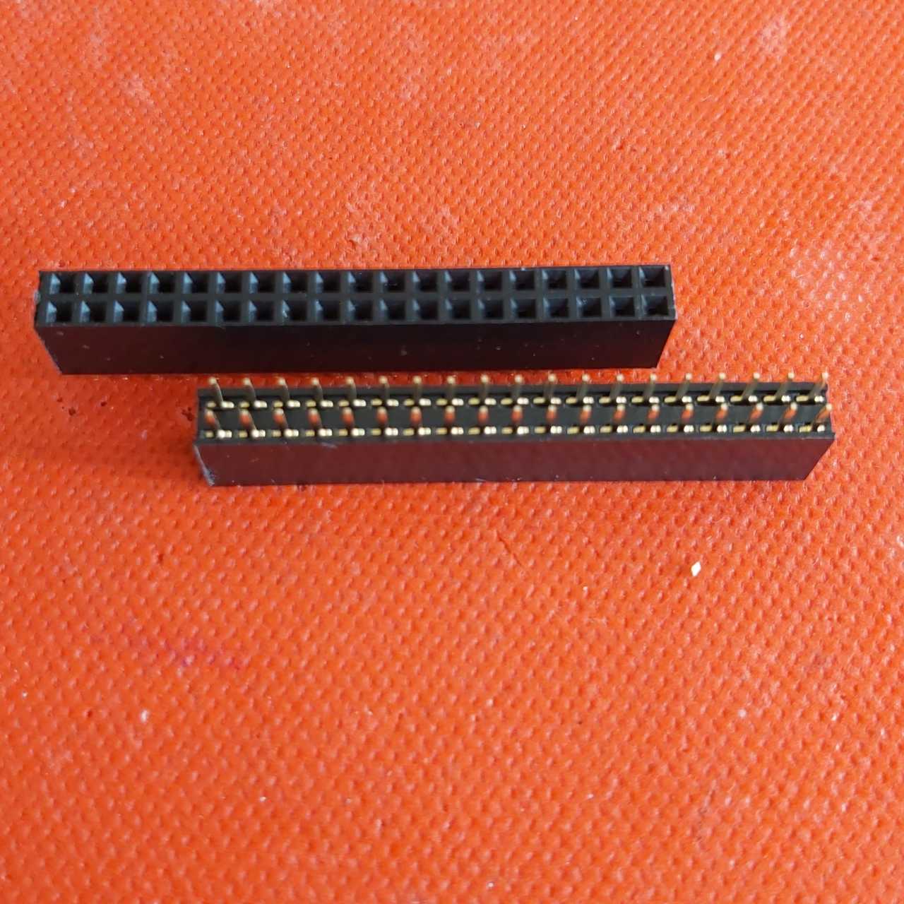 2X19LU  180° 12mm Dişi Pin Header (2.54mm) (Pinleri altın kaplama)