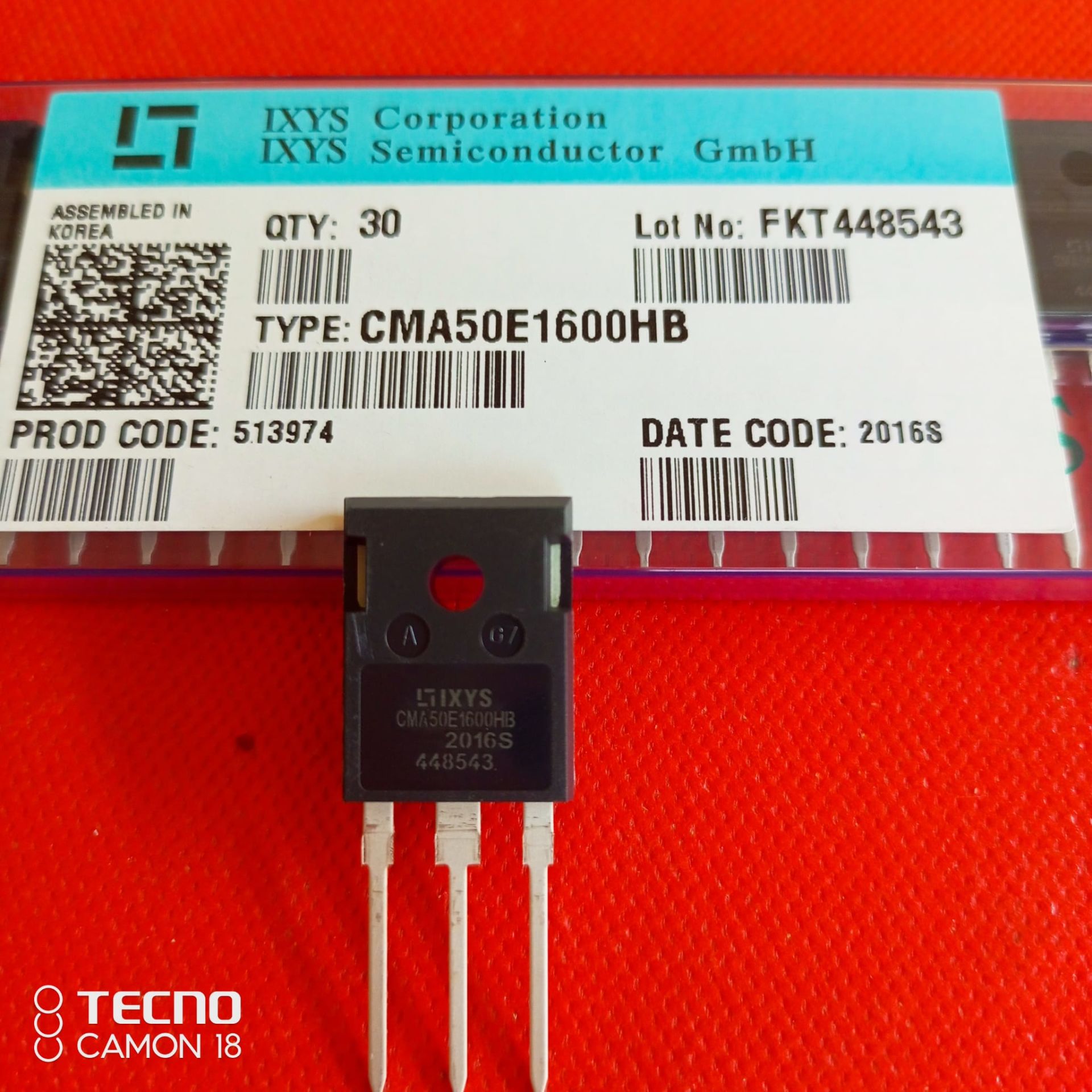 CMA50E1600HB 1600V 50A Tristör (IXYS) Orjinal