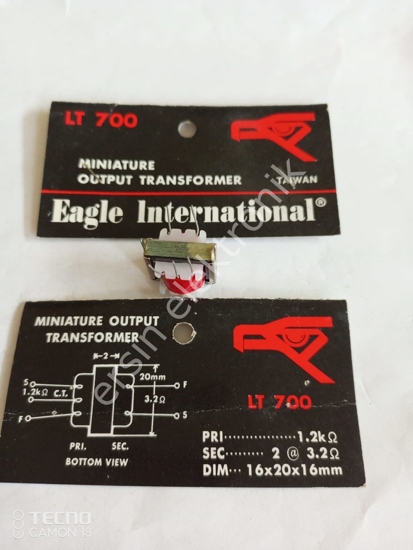 Minyatür Output Transformer (LT700) 16X20X16mm (k)