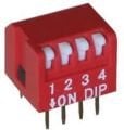 4 lü Piyano Tipi Dip Switch (Apem DPL-04)