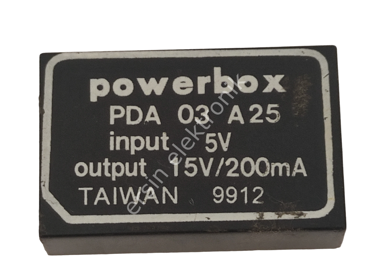 PDA03 A25 (PDA 03 A25 (ML8205 (DC-DC Konvertör)(PDA 03 A25) (Giriş-5V Çıkış 15V ) TAİWAN MALI