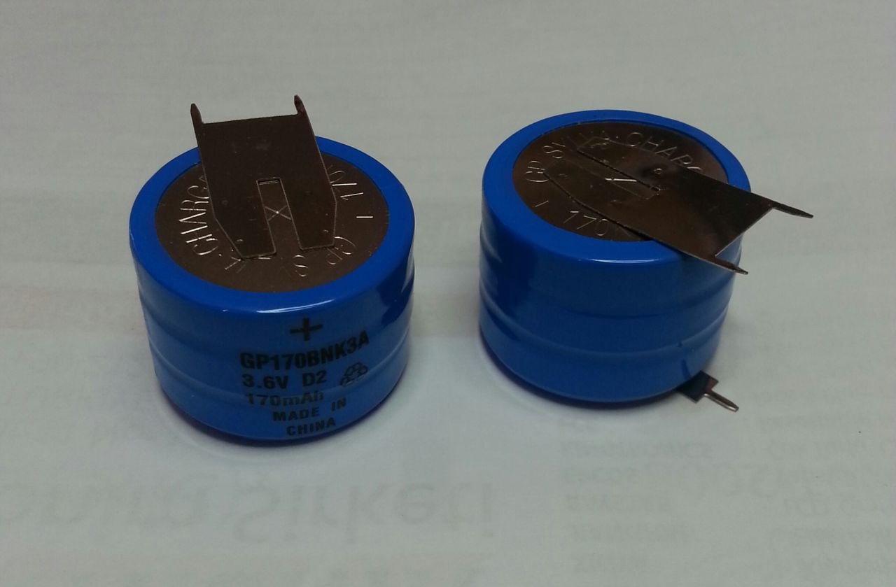 GP170BNK Lityum 3.6V 170mAh Pil (3.6V Lithium Battery) (Şarj edilebilir)