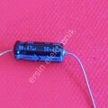 47uF 50V  Aksiyel (Axial)  Kondansatör