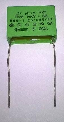 270nF (0.27uF)  X2  250V Polyester Kondansatör  ERO ORJİNAL Bacak aralığı 22mm