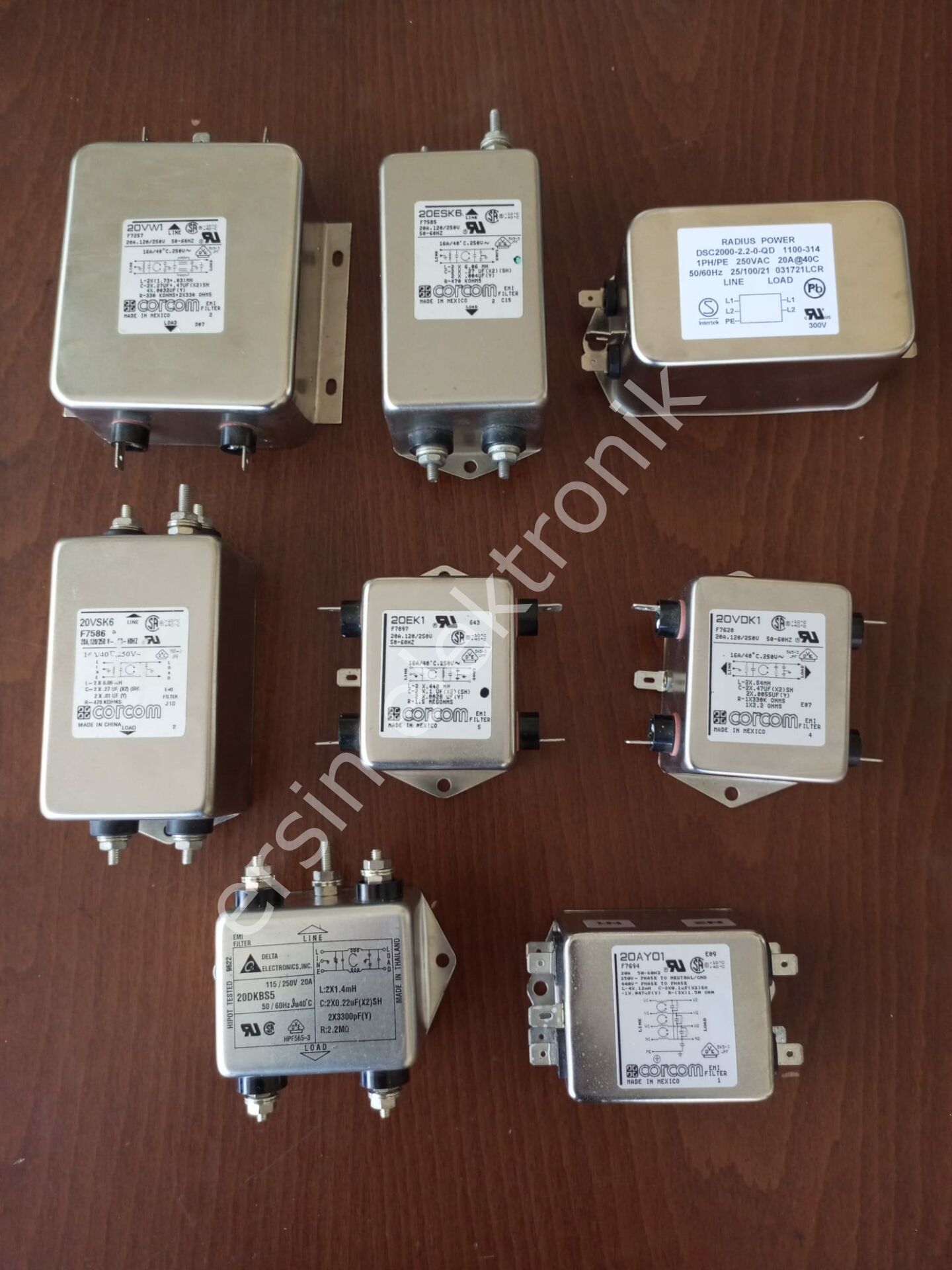 20A  EMI 8 Çeşit Power Line Filters (Filtreler)