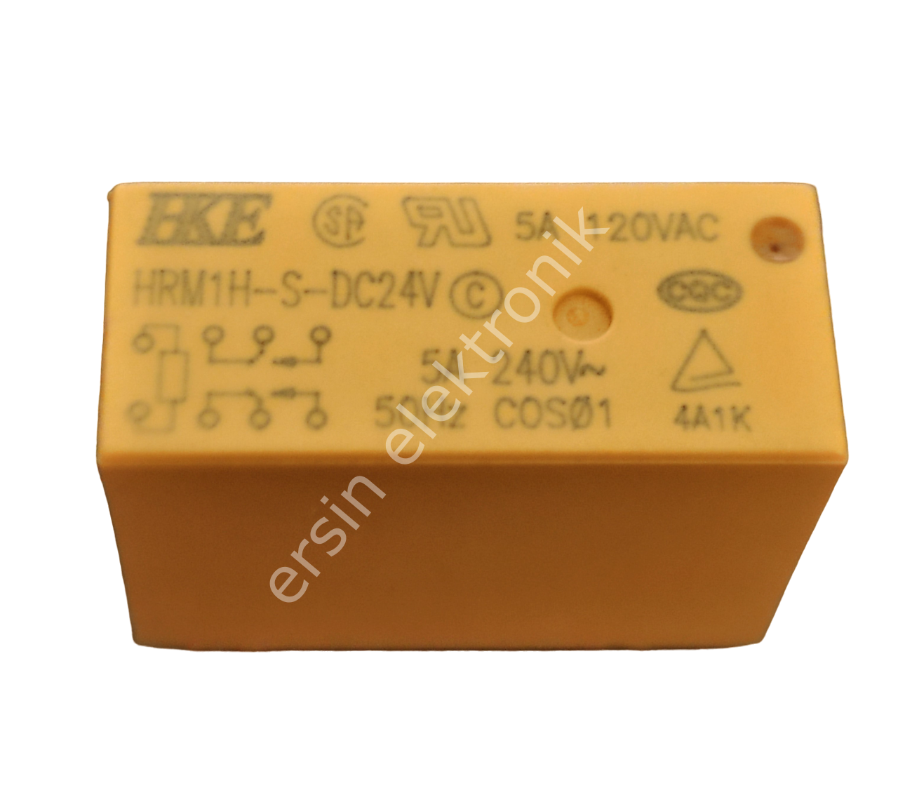 HRM1H-S-DC24V   5A 24V Çift kontak(24V) / HKE Röle