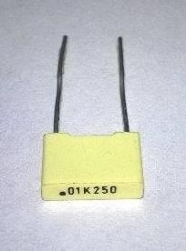 10nF 250V Polyester Kondansatör (10 Adet Paket)  Bacak aralığı 10mm