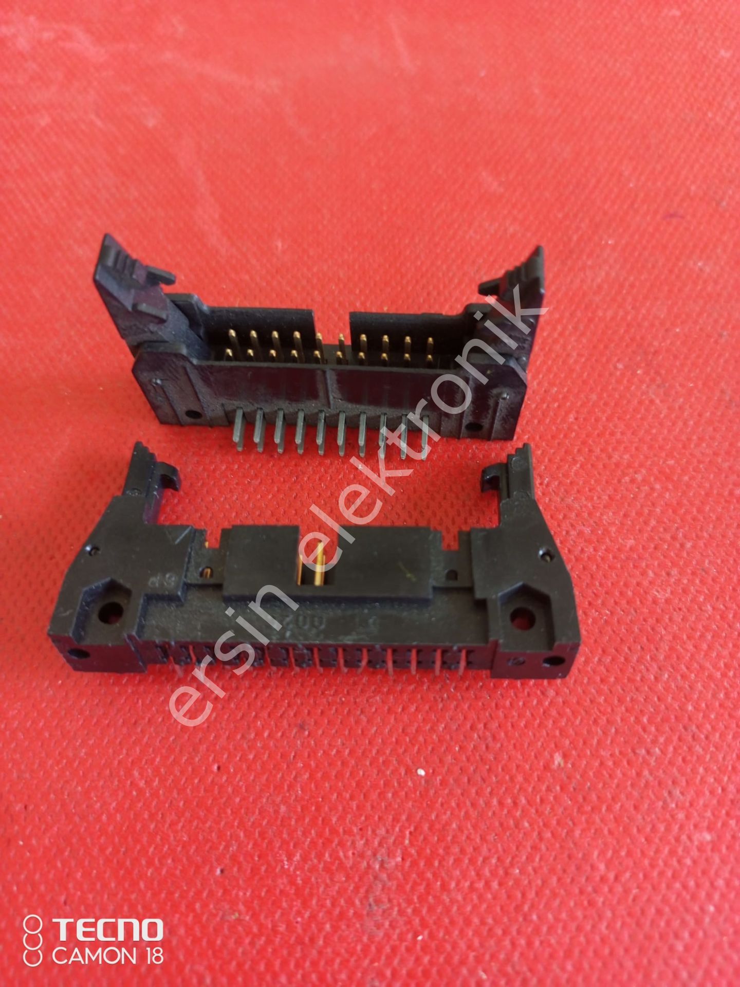 20 Pinli  IDC  Konnektör  90 C Kilitli (Connector) (2.54mm)