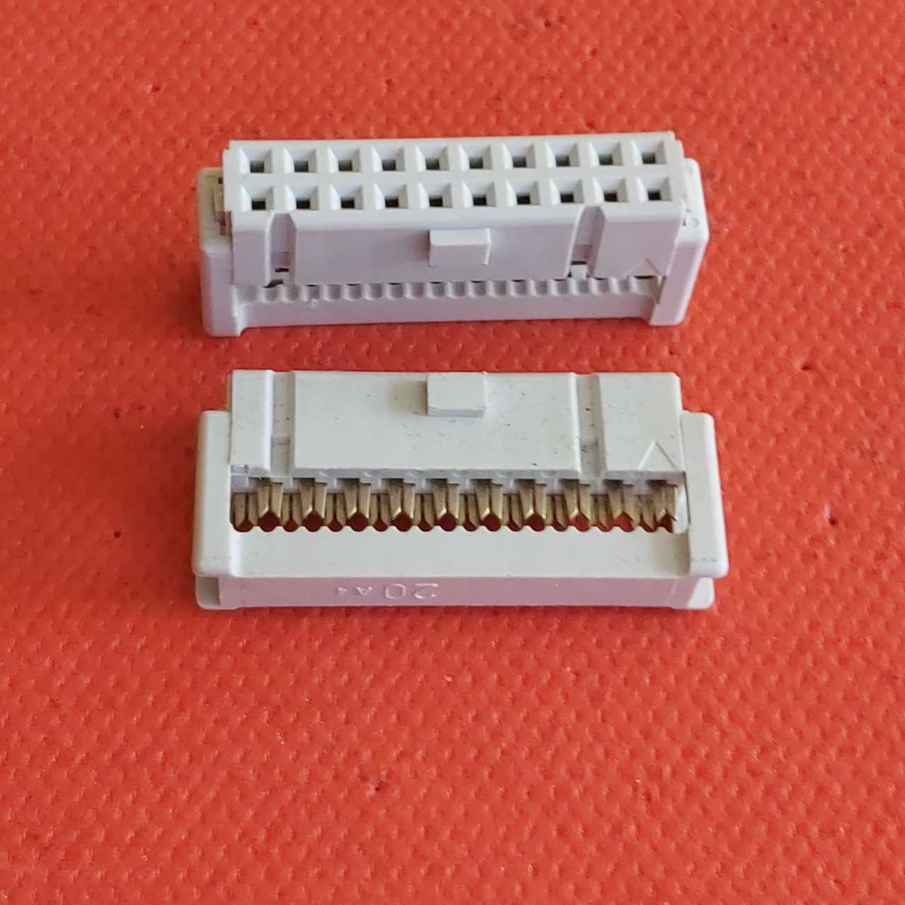 20 li Flat Kablo Tipi (2X10) IDC Konnektör DİŞİ (2.54mm)(Tayvan Malı)