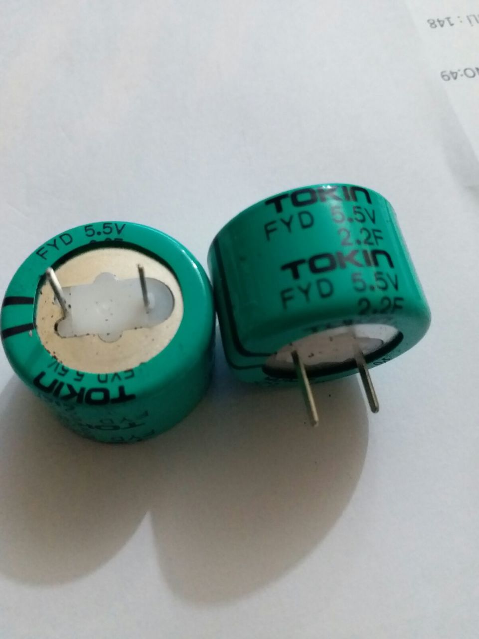 Süper  Kapasitör 2.2F 5.5V (FYD 2.2F 5.5V Super Capacitor (Pil) (ÇAPI 28mm Yükseklik 8mm)
