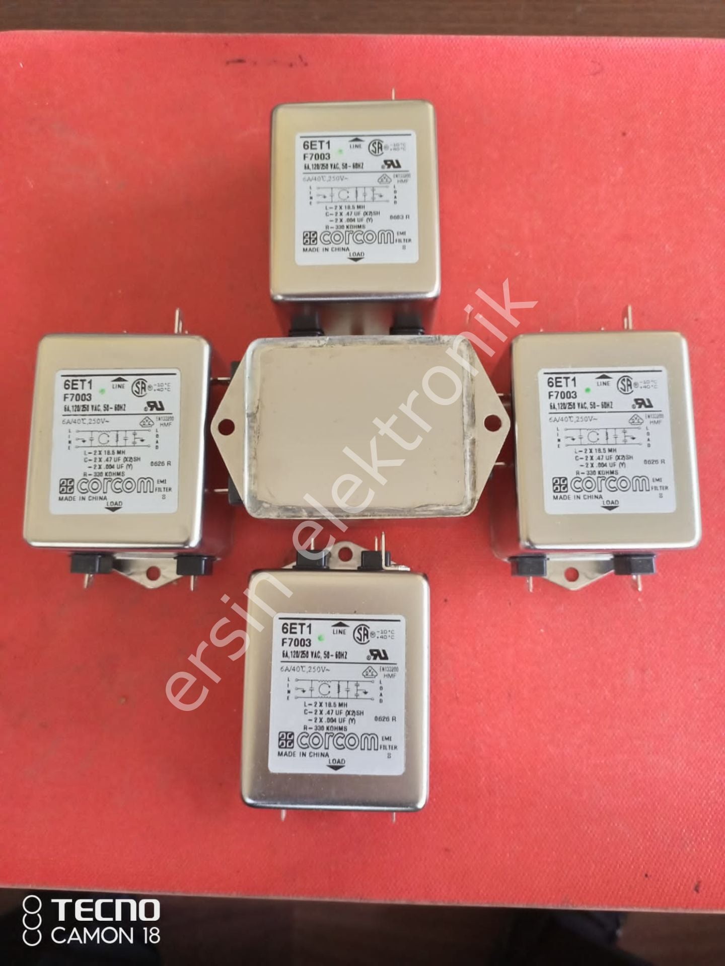 6A 6ET1  F7003  125V -250V  6A 40C 120/250V Power Line Filter ( Uzunluk 60mm, Genişlik 50mm, Yükseklik 44mm) (Corcom) (Orjinal) (-10 +40c) KAMPANYA  FİYATI (ADET İÇİN  ÖZEL FİYAT VERİLİR) TÜRKİYE DE TEK ADETLİ SATICISI