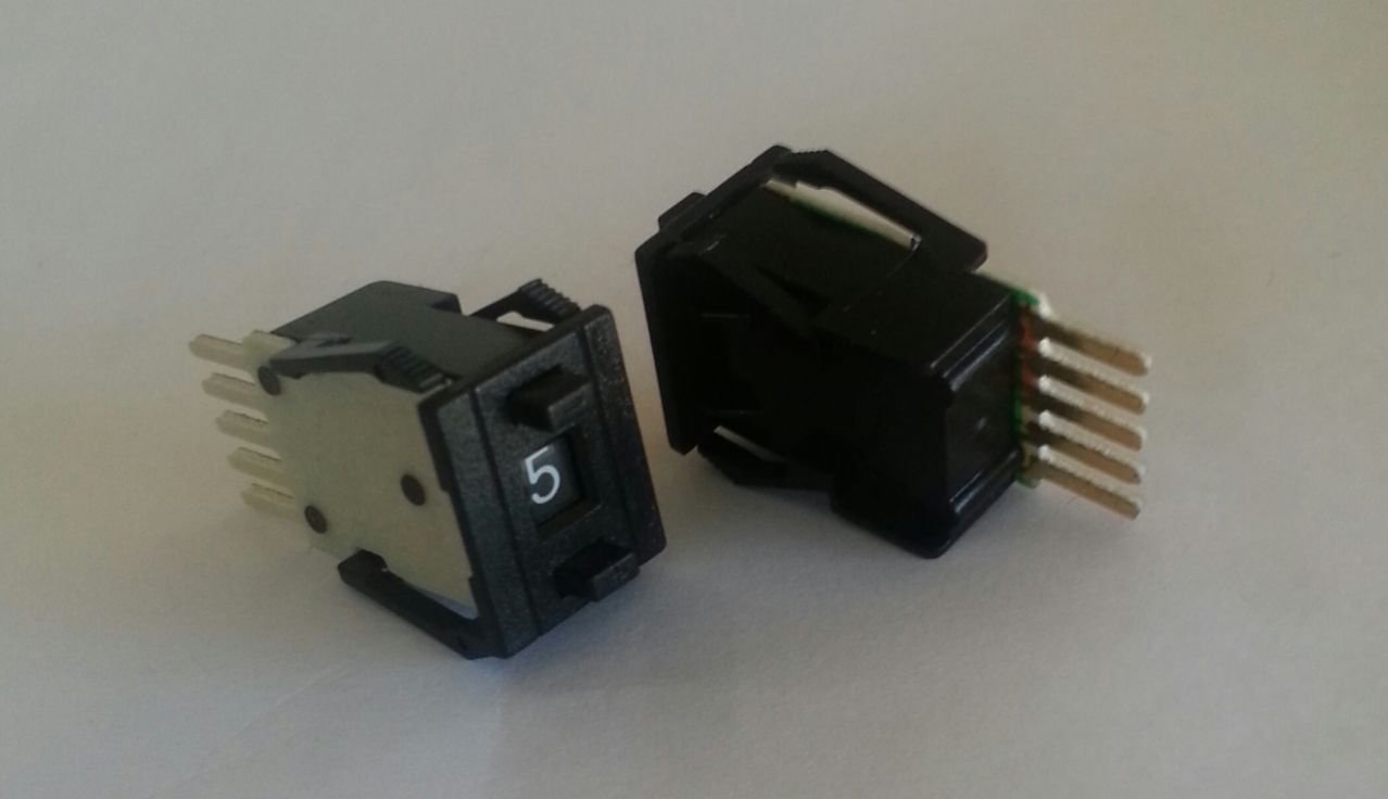 PF54 Kodlama Şalteri(hampolt)(thumbwhll Switches )(0--6 kadar ayarlı) (yan  kapakları dahil) (PİNLERİ ALTIN KAPLAMA)
