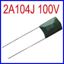 100nF 100V Polyester Kondansatör (2A 104J) (Orjinal)